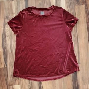 Slouchy velvet top
